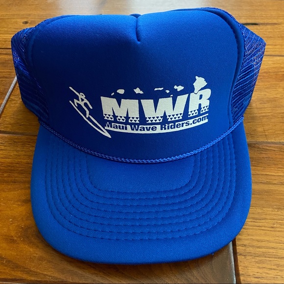 Blue “Maui Wave Riders” Unisex Mesh Trucker Hat - Picture 1 of 2